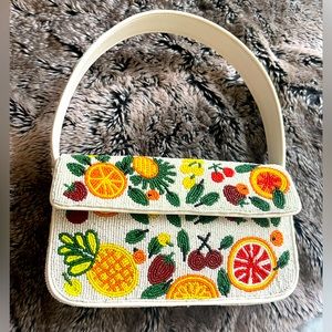 Staud beaded Tommy with dust bag, fruit design